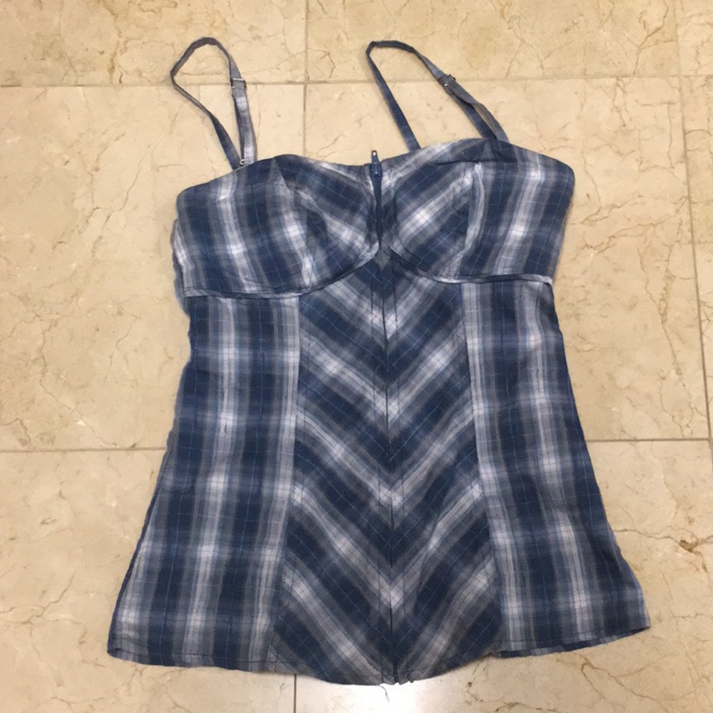 Light blue push up cami top
